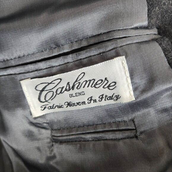 Mens XL Gray Black Lined Satin Officewear Business Workwear Formal Classy Blazer - Picture 7 of 12